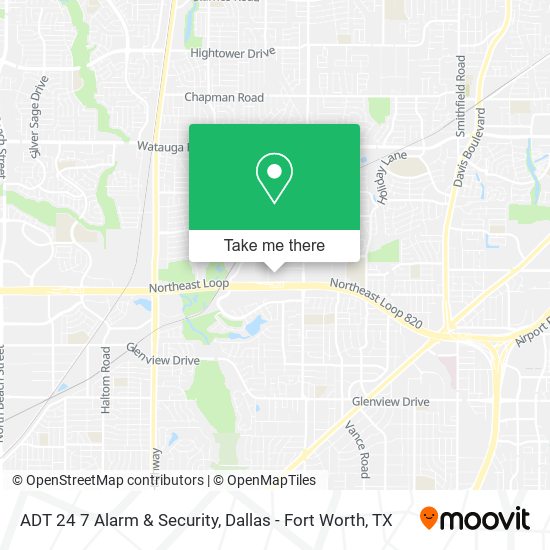 Mapa de ADT 24 7 Alarm & Security