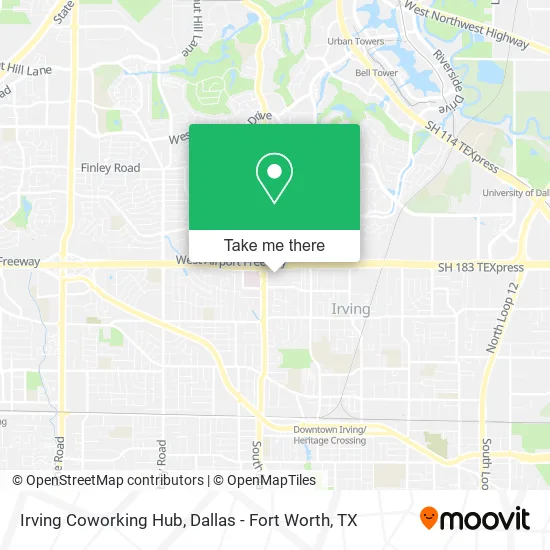 Mapa de Irving Coworking Hub