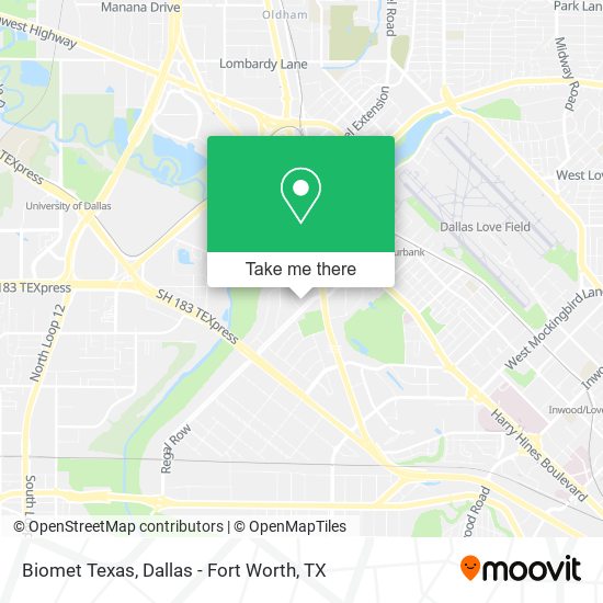 Mapa de Biomet Texas