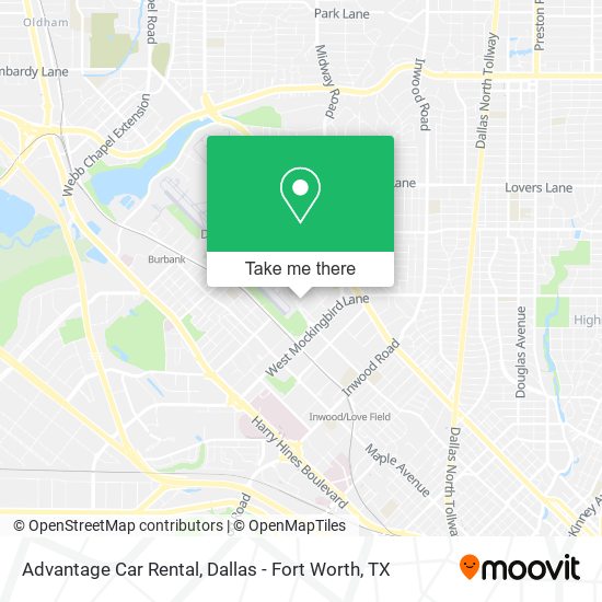 Mapa de Advantage Car Rental