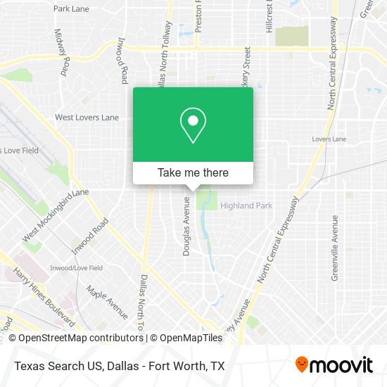 Texas Search US map