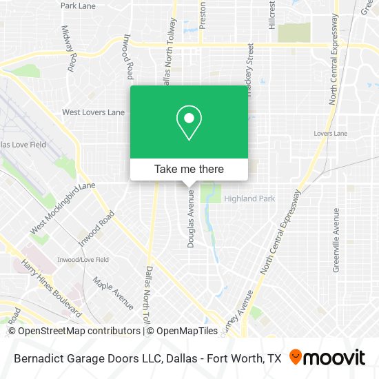 Mapa de Bernadict Garage Doors LLC