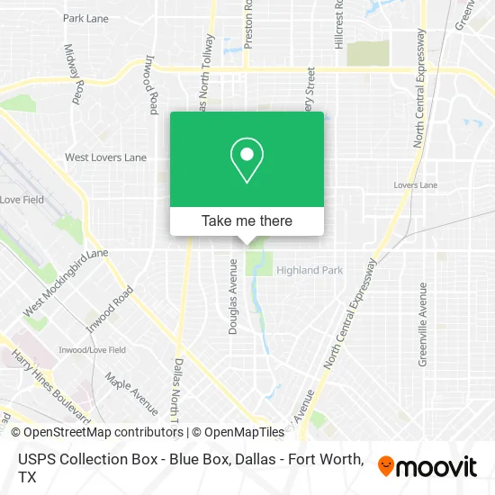 USPS Collection Box - Blue Box map