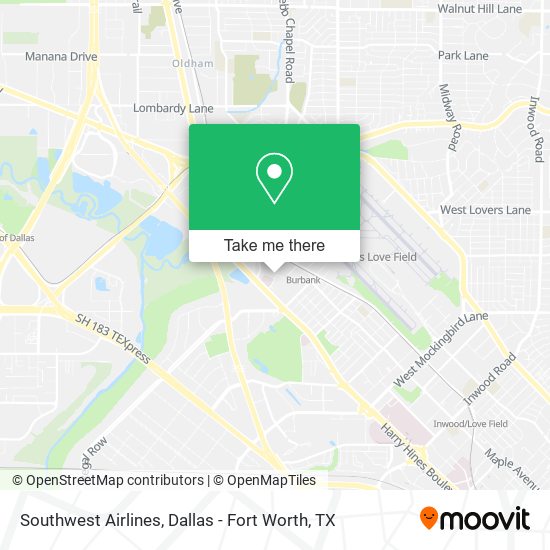 Mapa de Southwest Airlines