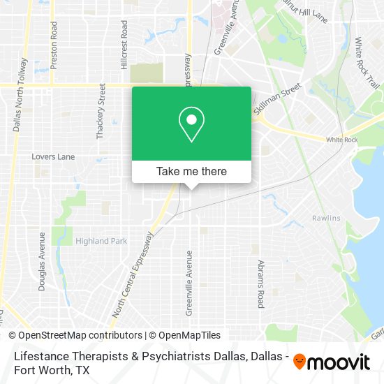 Mapa de Lifestance Therapists & Psychiatrists Dallas