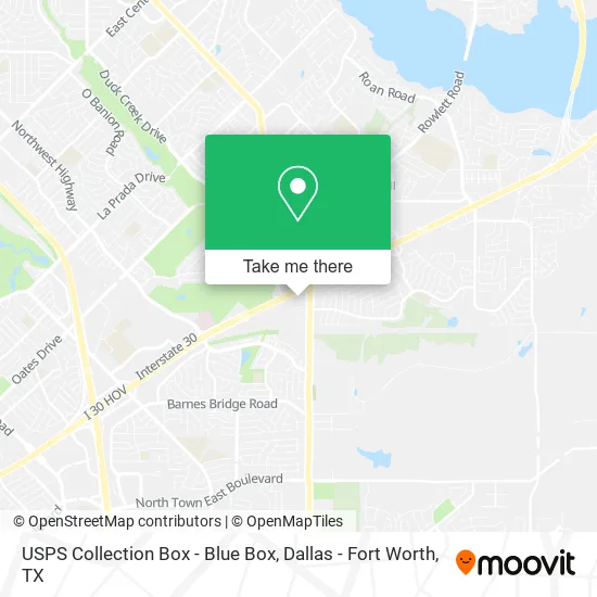 USPS Collection Box - Blue Box map