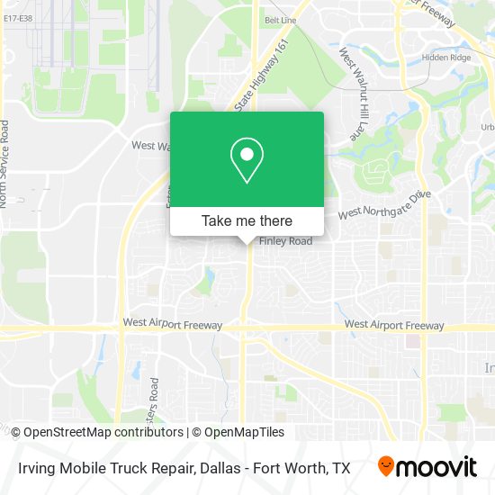 Mapa de Irving Mobile Truck Repair