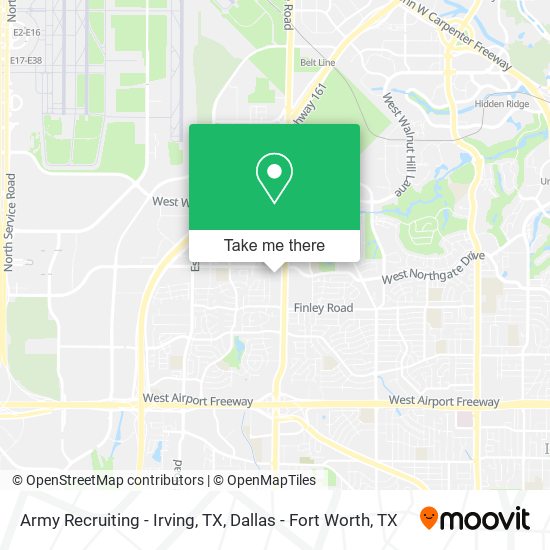 Mapa de Army Recruiting - Irving, TX