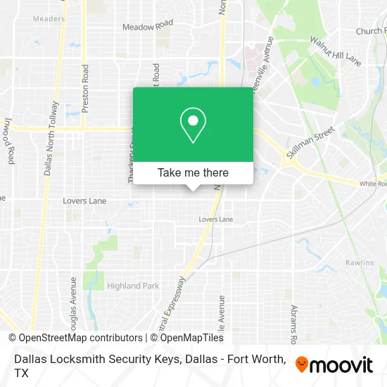 Dallas Locksmith Security Keys map