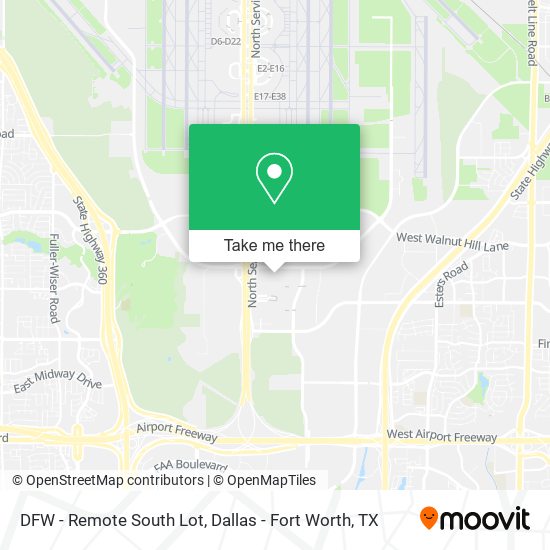 Mapa de DFW - Remote South Lot