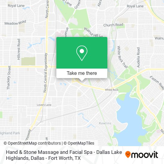 Mapa de Hand & Stone Massage and Facial Spa - Dallas Lake Highlands