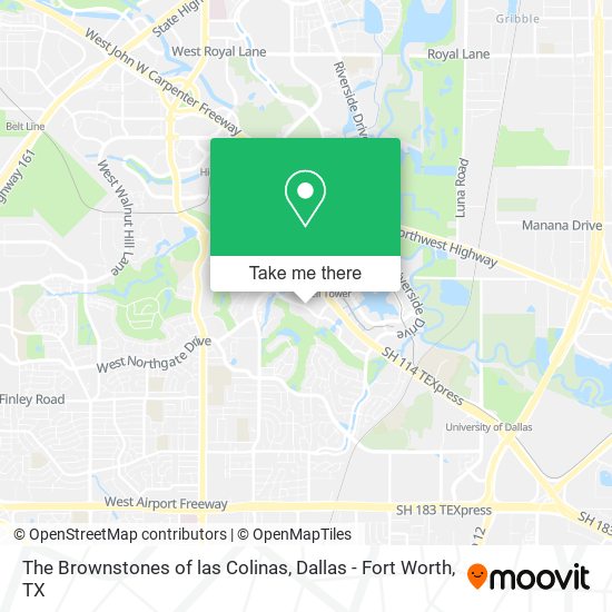 The Brownstones of las Colinas map