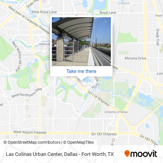 Mapa de Las Colinas Urban Center