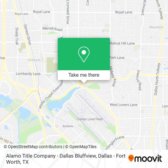 Mapa de Alamo Title Company - Dallas Bluffview