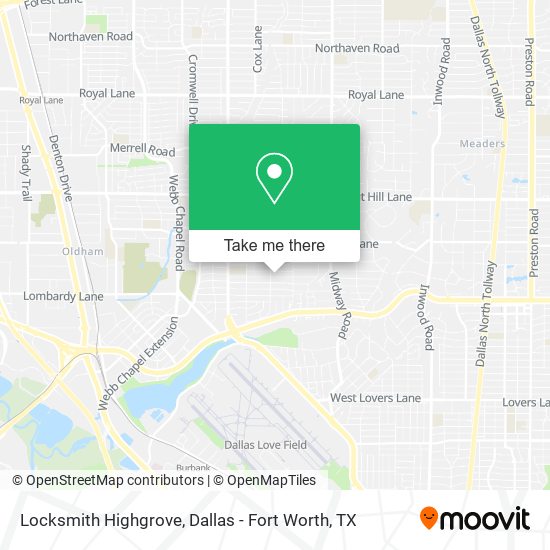 Mapa de Locksmith Highgrove