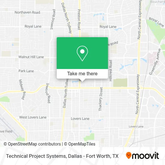 Technical Project Systems map