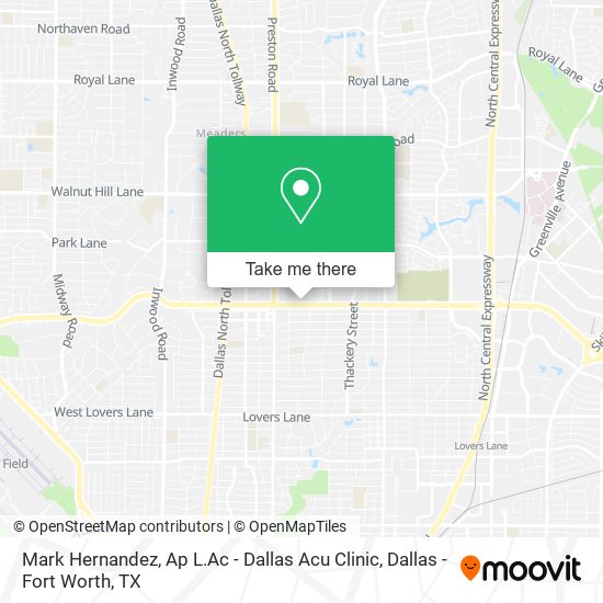 Mapa de Mark Hernandez, Ap L.Ac - Dallas Acu Clinic