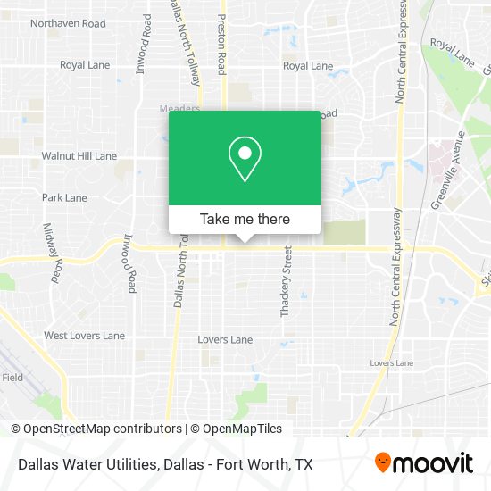 Mapa de Dallas Water Utilities