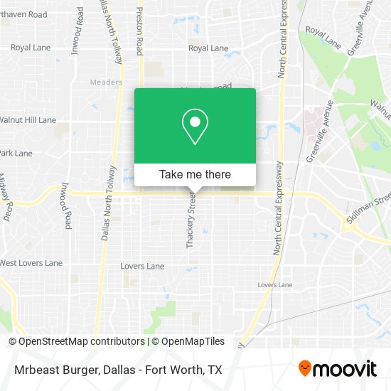 Mapa de Mrbeast Burger