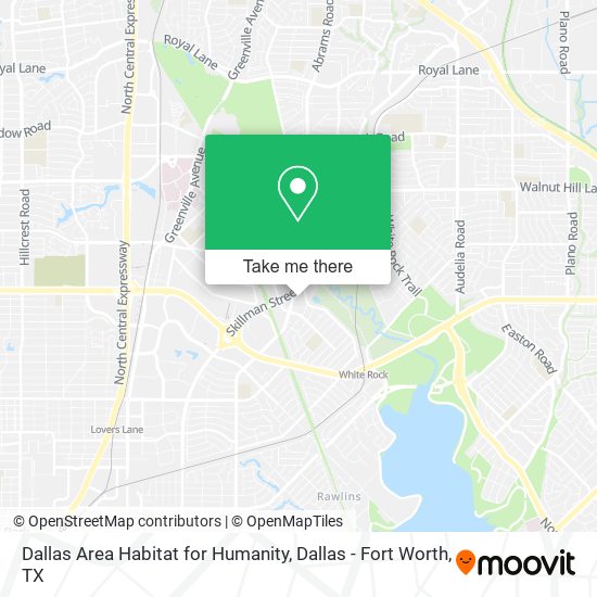 Dallas Area Habitat for Humanity map