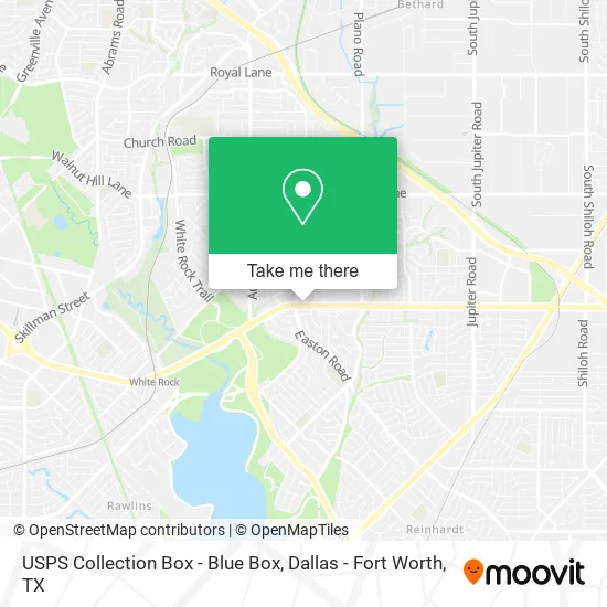 Mapa de USPS Collection Box - Blue Box