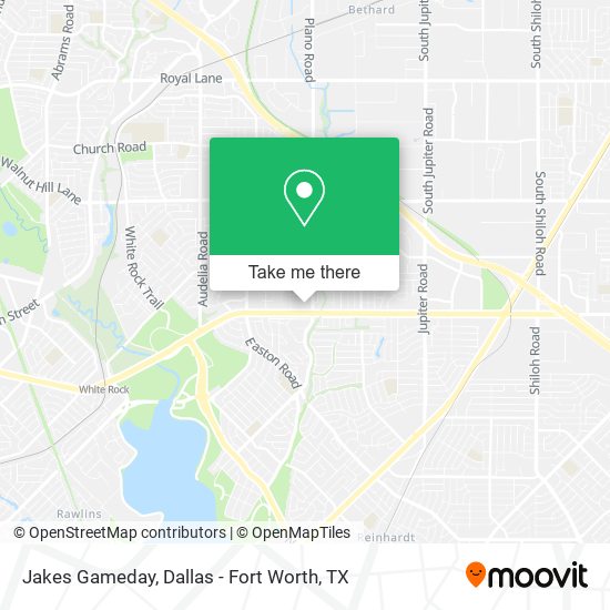 Jakes Gameday map