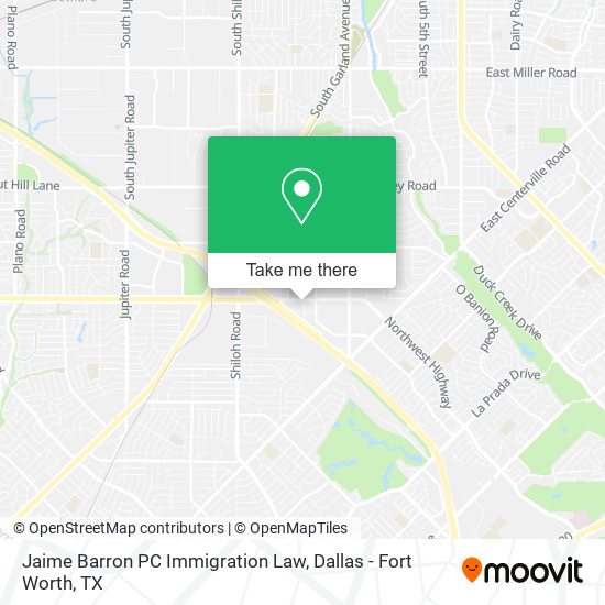 Mapa de Jaime Barron PC Immigration Law