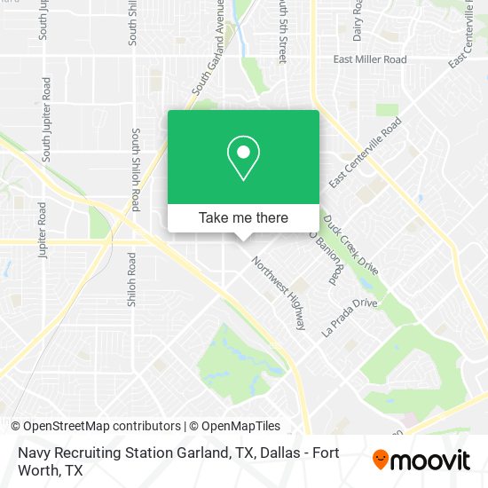 Mapa de Navy Recruiting Station Garland, TX