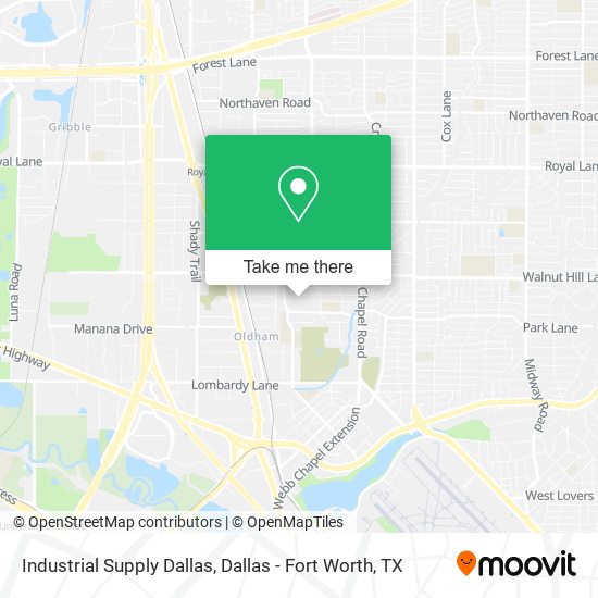 Industrial Supply Dallas map