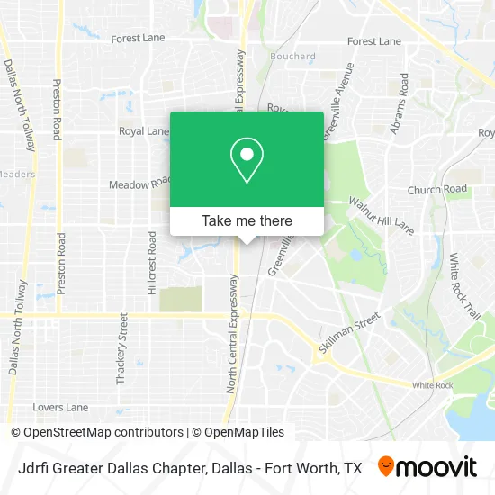 Jdrfi Greater Dallas Chapter map
