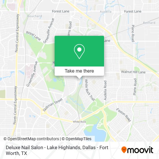 Mapa de Deluxe Nail Salon - Lake Highlands