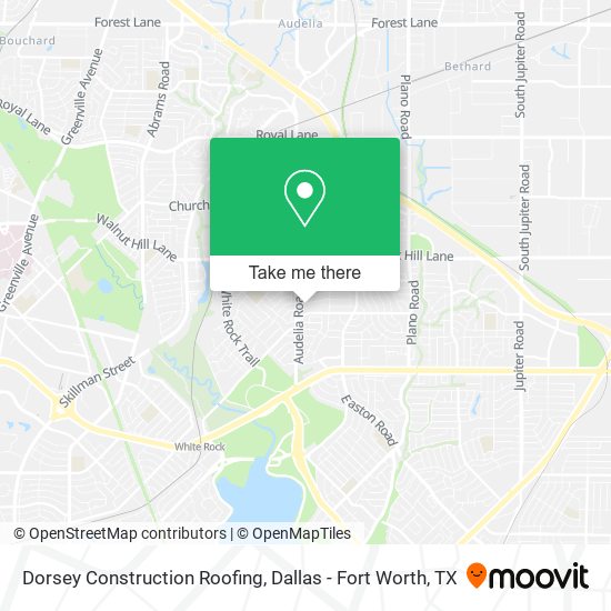 Dorsey Construction Roofing map