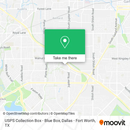 USPS Collection Box - Blue Box map
