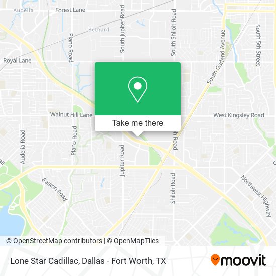 Lone Star Cadillac map