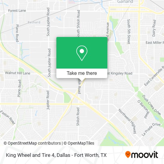 King Wheel and Tire 4 map