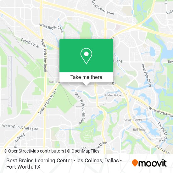 Best Brains Learning Center - las Colinas map