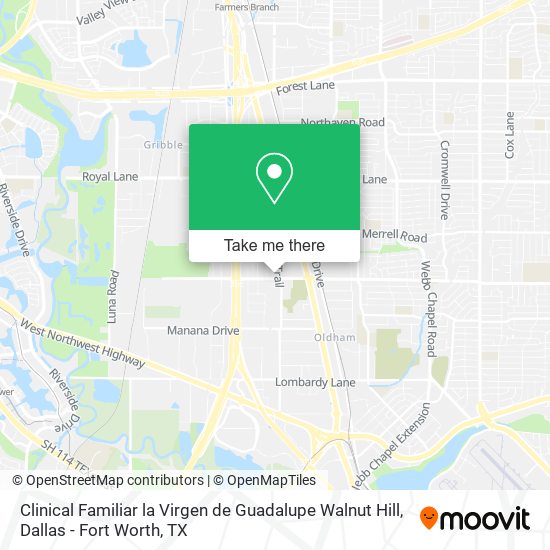 Clinical Familiar la Virgen de Guadalupe Walnut Hill map