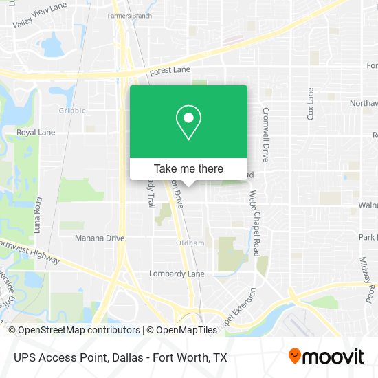 UPS Access Point map