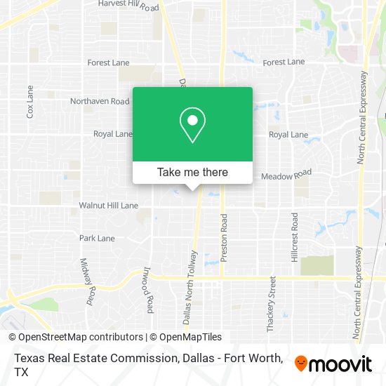 Texas Real Estate Commission map