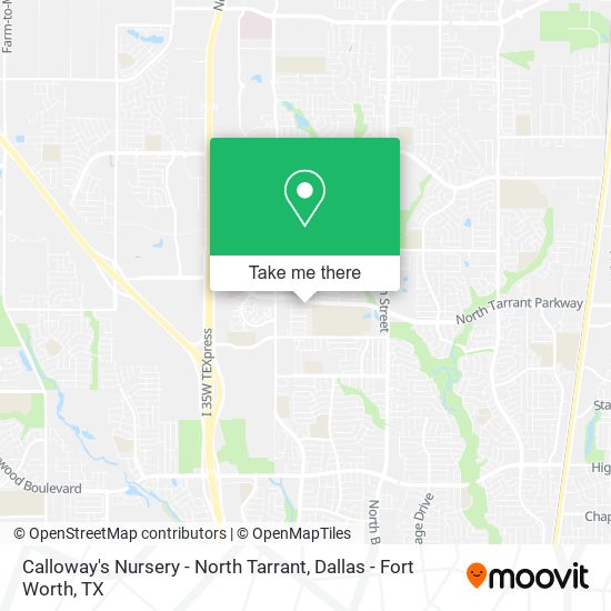 Calloway's Nursery - North Tarrant map