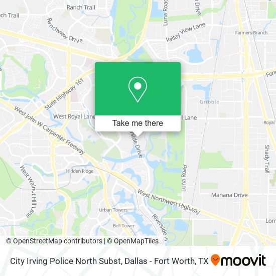 City Irving Police North Subst map