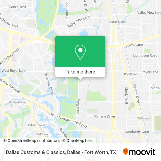 Dallas Customs & Classics map