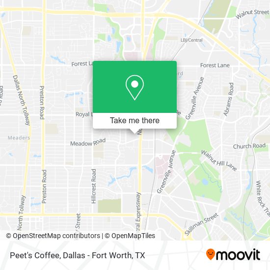 Peet's Coffee map