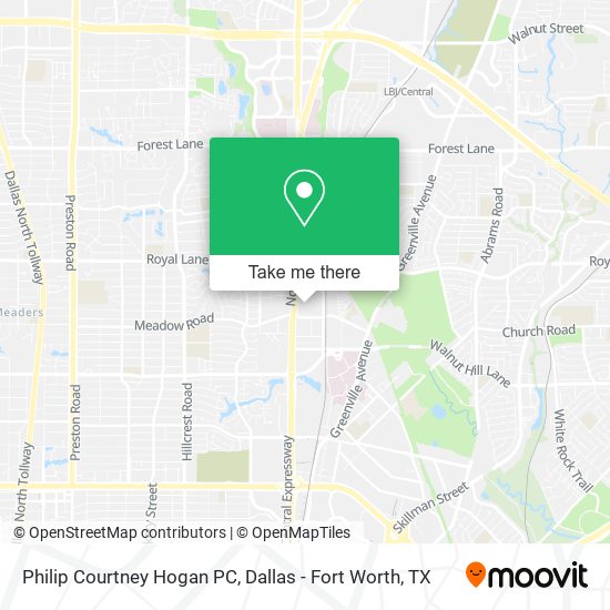 Philip Courtney Hogan PC map