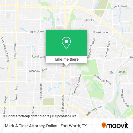 Mark A Ticer Attorney map