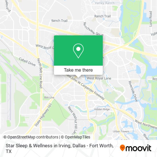 Mapa de Star Sleep & Wellness in Irving
