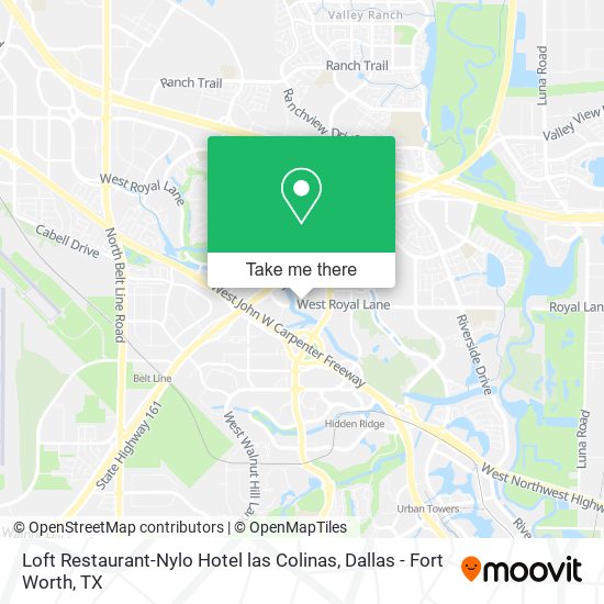 Loft Restaurant-Nylo Hotel las Colinas map