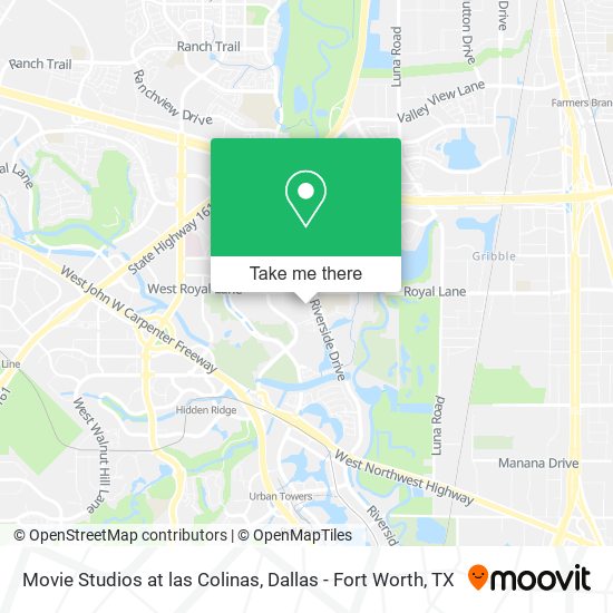 Movie Studios at las Colinas map