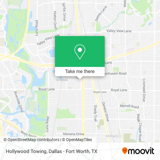 Hollywood Towing map