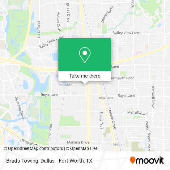 Brads Towing map